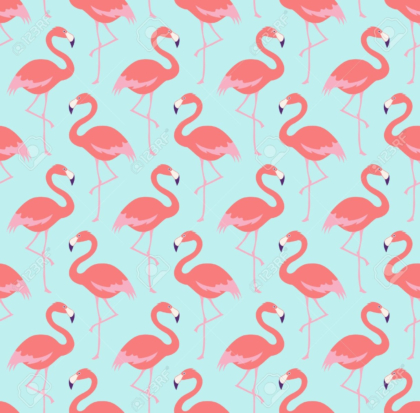 Seamless flamingo bird pattern