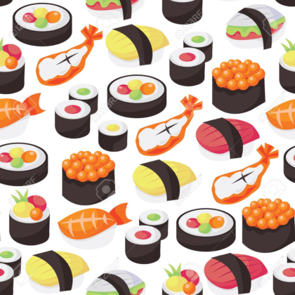 Pattern of sushi