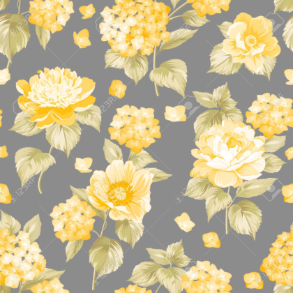 Seamless yellow flower pattern