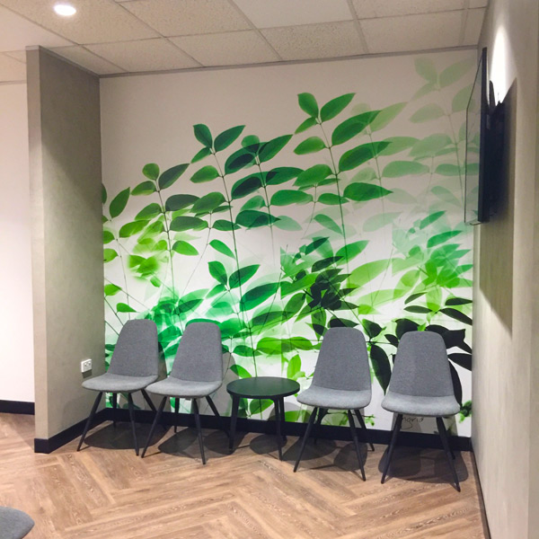 Waiting area in dental practice