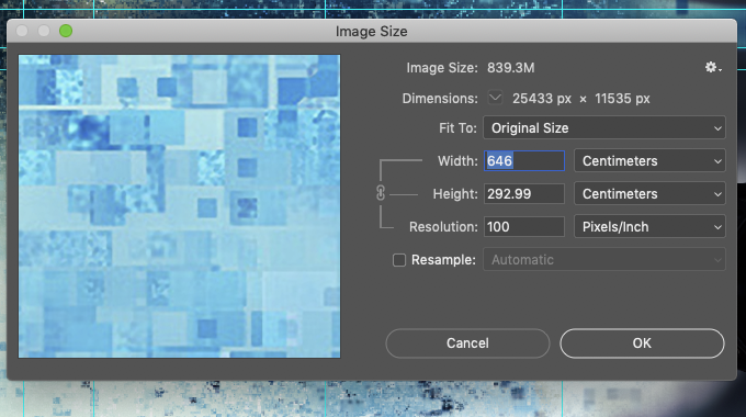 Image size - PhotoShop