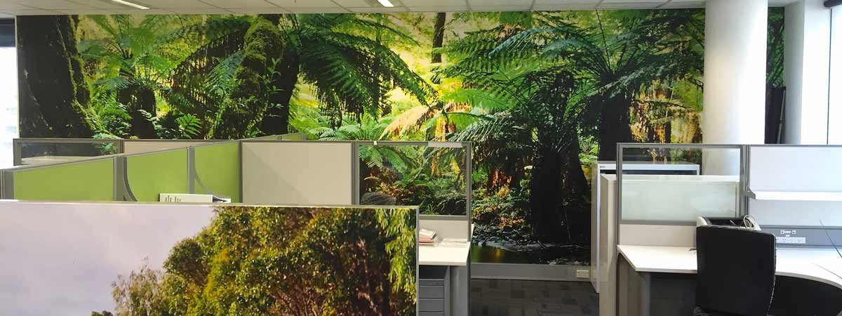 Custom Printed Office Wallpaper Mural Rainforest